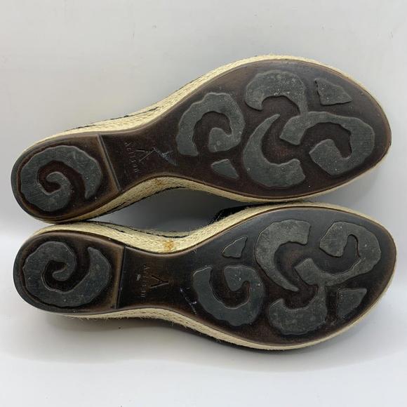 Clarks Artisan Women Black Espadrille Rope Wedge Sandal Shoe Size 7M - Picture 7 of 10